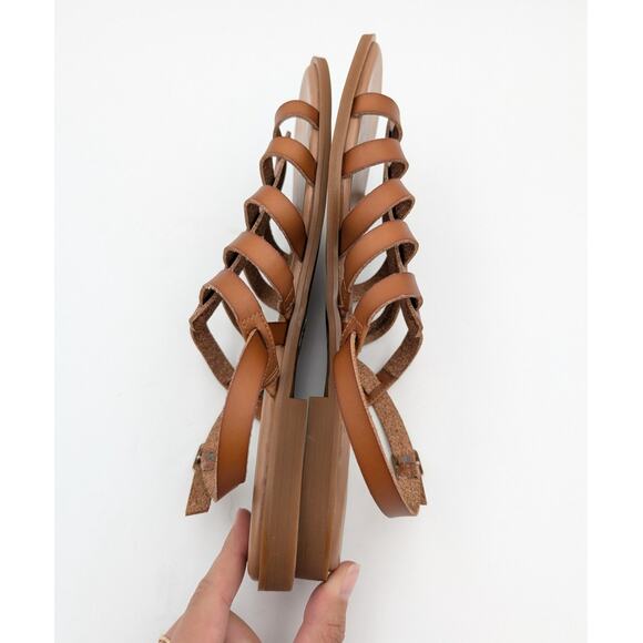 Nordstrom Rack Hugo Flat Sandal Slingback Women’s Leather Brown Size US10M - Picture 6 of 9